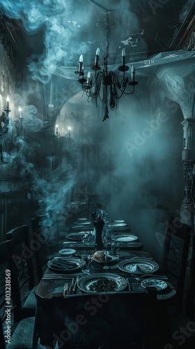 A haunted diner serving ghostly gourmet meals that vanish after the first bite
