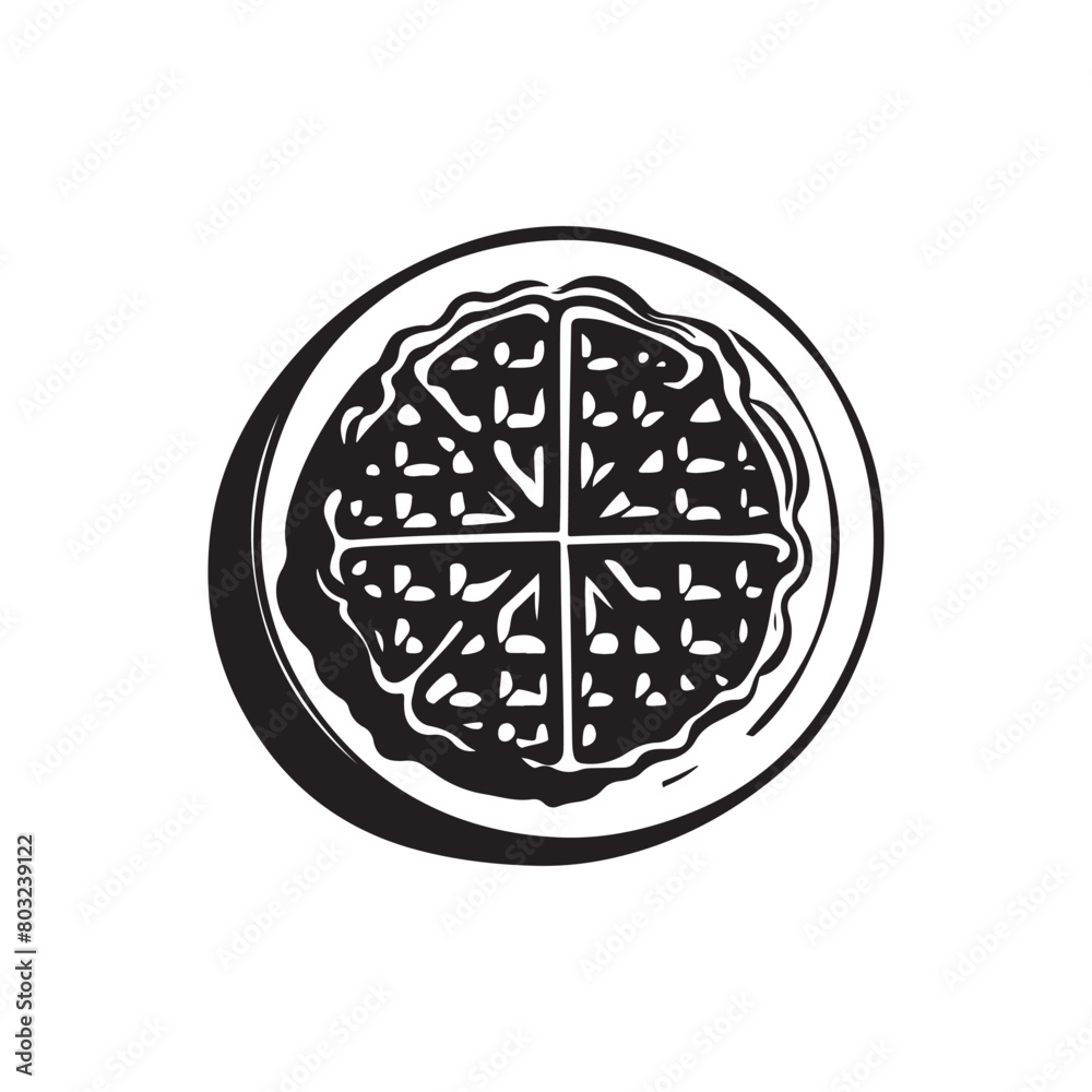 Classic Waffle Silhouette for Your Creative Needs, Waffle Illustration,Waffle Silhouette Graphic Element Classic Waffle Silhouette for Your Creative Needs, Waffle Illustration,Waffle Silhouette Graphic Element