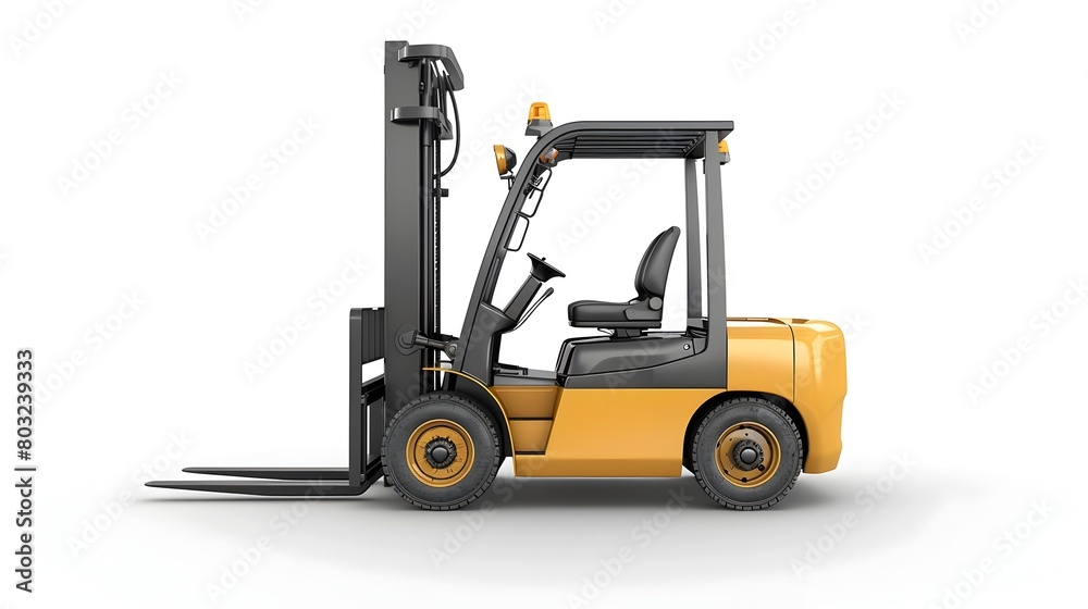 Efficient Warehouse Forklift with and Clean Visual Presentation