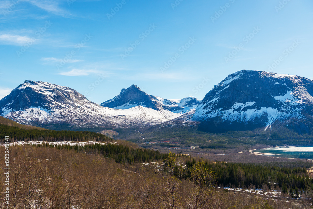 northern norway:nature sceneries on the road from Fauske to Narvik northern norway:nature sceneries on the road from Fauske to Narvik