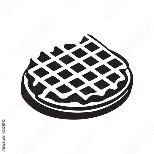 Classic Waffle Silhouette for Your Creative Needs, Waffle Illustration,Waffle Silhouette Graphic Element