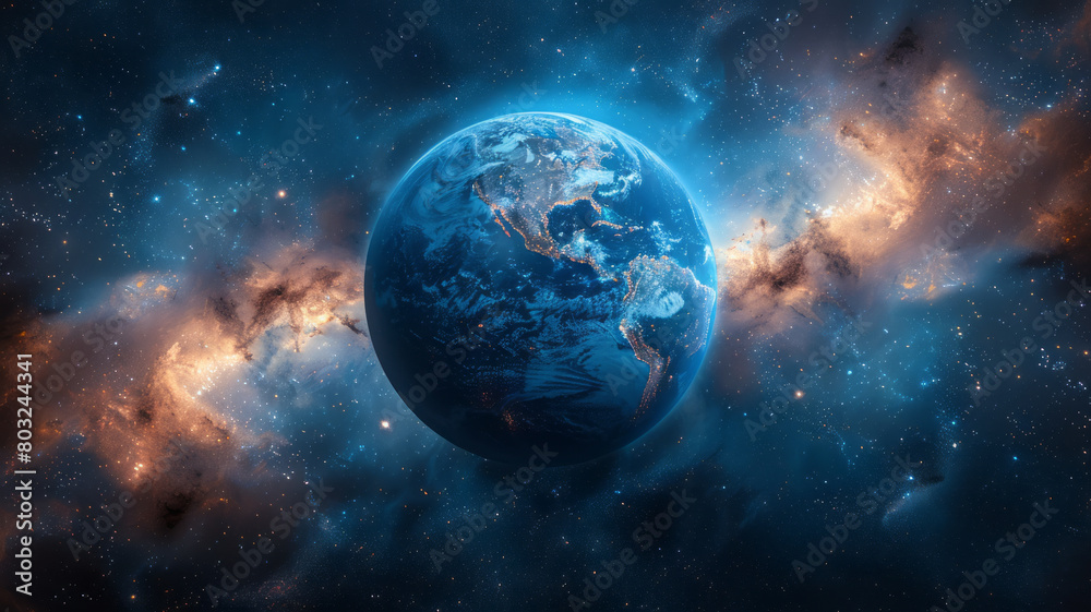 earth in the space, center generative ai earth in the space, center generative ai