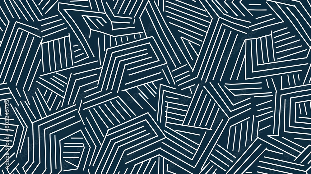 Seamless Blue Geometric Striped Abstract Pattern with Intricate Minimalist Line Art Design Seamless Blue Geometric Striped Abstract Pattern with Intricate Minimalist Line Art Design