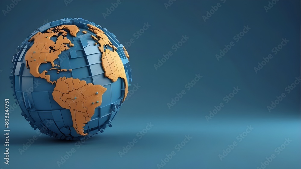 earth globe on black background earth globe on black background