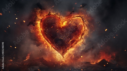 A heart on fire © Ps_Studio21