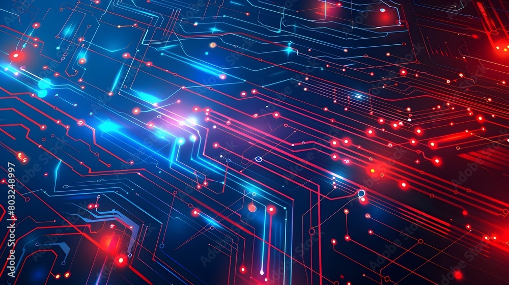 Futuristic Intel-Themed Circuit Board Digital Design Futuristic Intel-Themed Circuit Board Digital Design