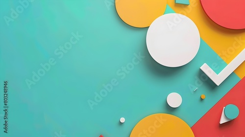 Wallpaper Mural Minimalist Geometric Shapes for Social Media Presentation Background Torontodigital.ca