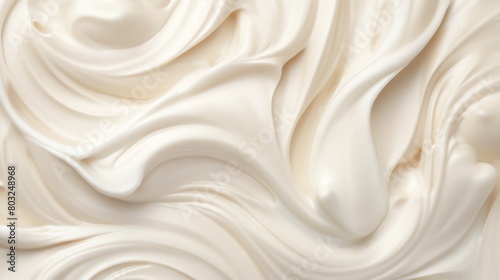 Generate an image of a creamy white substance with a smooth, velvety texture