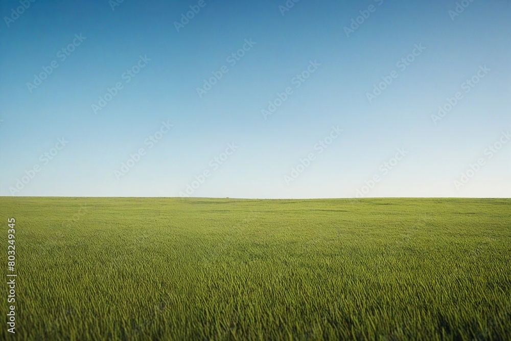 Fototapeta premium green field and blue sky