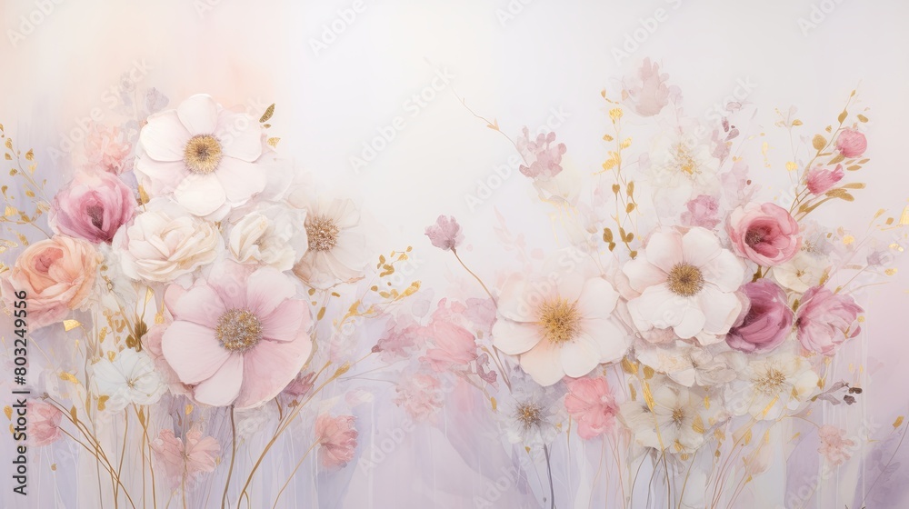 Pastel floral with delicate blooms