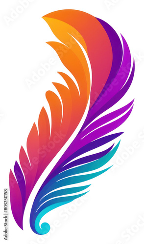 PNG Mardi gras feather pattern logo white background.
