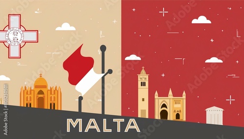 malta flag ai generated