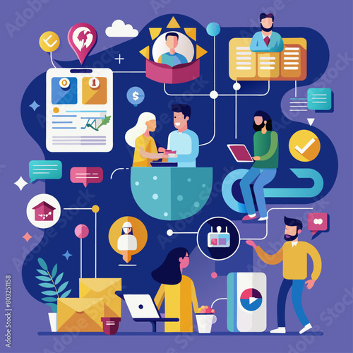 User experience and customer journey mapping illustrations