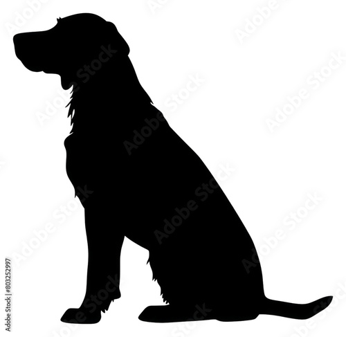 PNG Dog silhouette animal mammal pet. photo