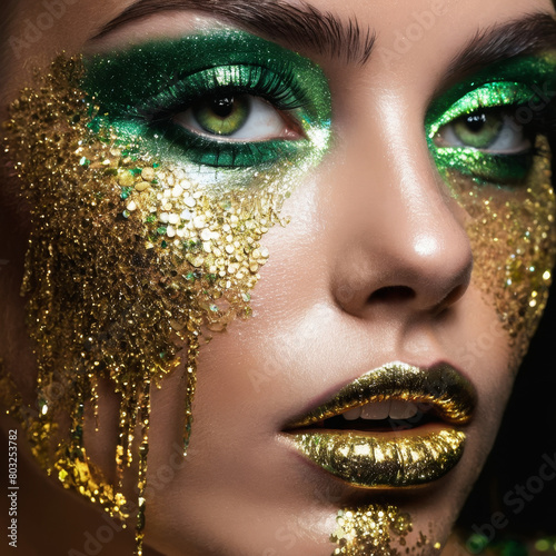 portrait of a person with green eyes