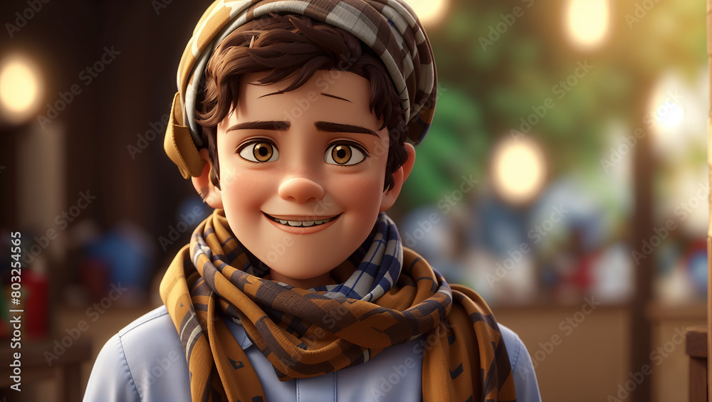 This is a 3D rendering of a young boy. This is a 3D rendering of a young boy.