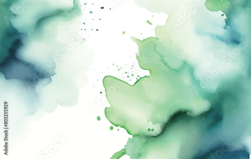 watercolor green background vector template