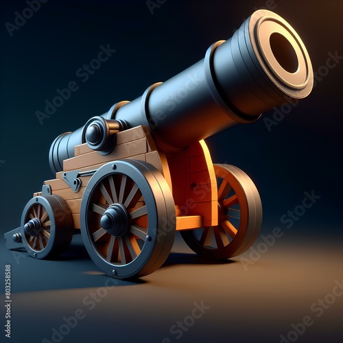 Cannon 3d illustration