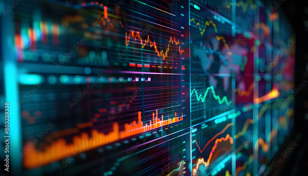 Dynamic Stock Market Data Visualization on Digital Display