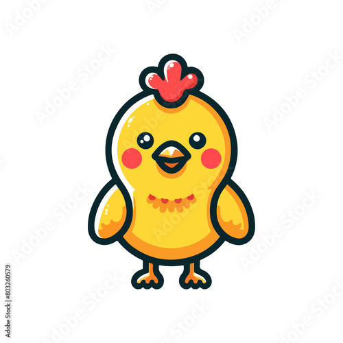 cute icon character chicken