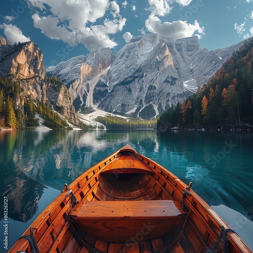 canoe on lake