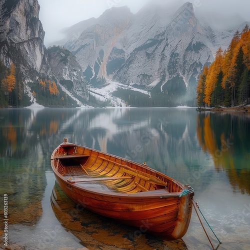 canoe on lake