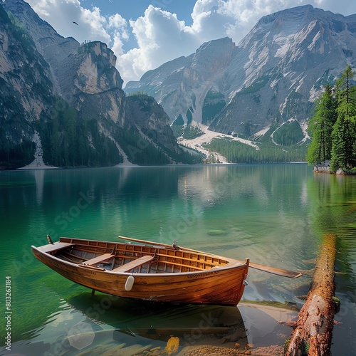 boat on a lake