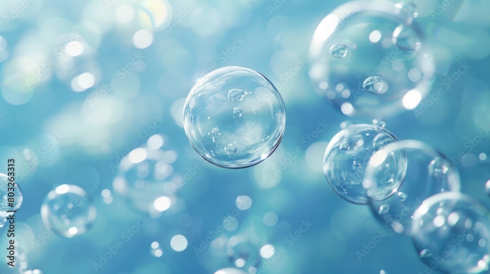 A bunch of bubbles floating in the air. Suitable for various creative projects