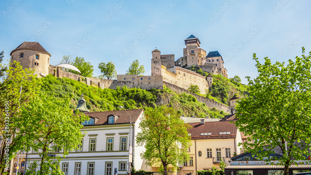 Trencin Castle in Trencin city in western Slovakia.