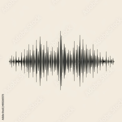 black digital music background with wavy lines resembling sound waves or an equalizer © Preeyada
