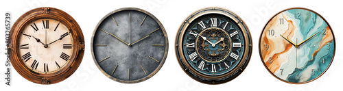 Set of wall clocks cut out