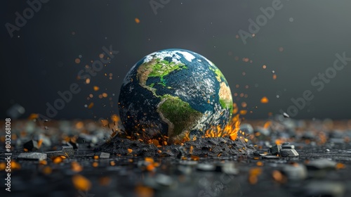 Future world changes in global warming with Earth in a heat crisis