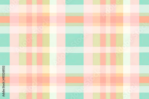 abstract pastel tartan plaid and stripe pattern with cute cotton candy color background