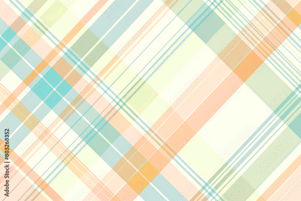 abstract pastel tartan plaid and stripe pattern with cute cotton candy color background