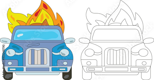 burning car sample 1