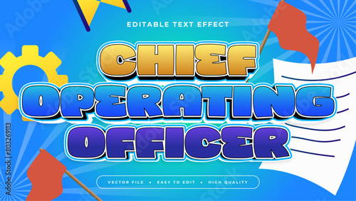 Colorful COO 3d editable text effect - font style