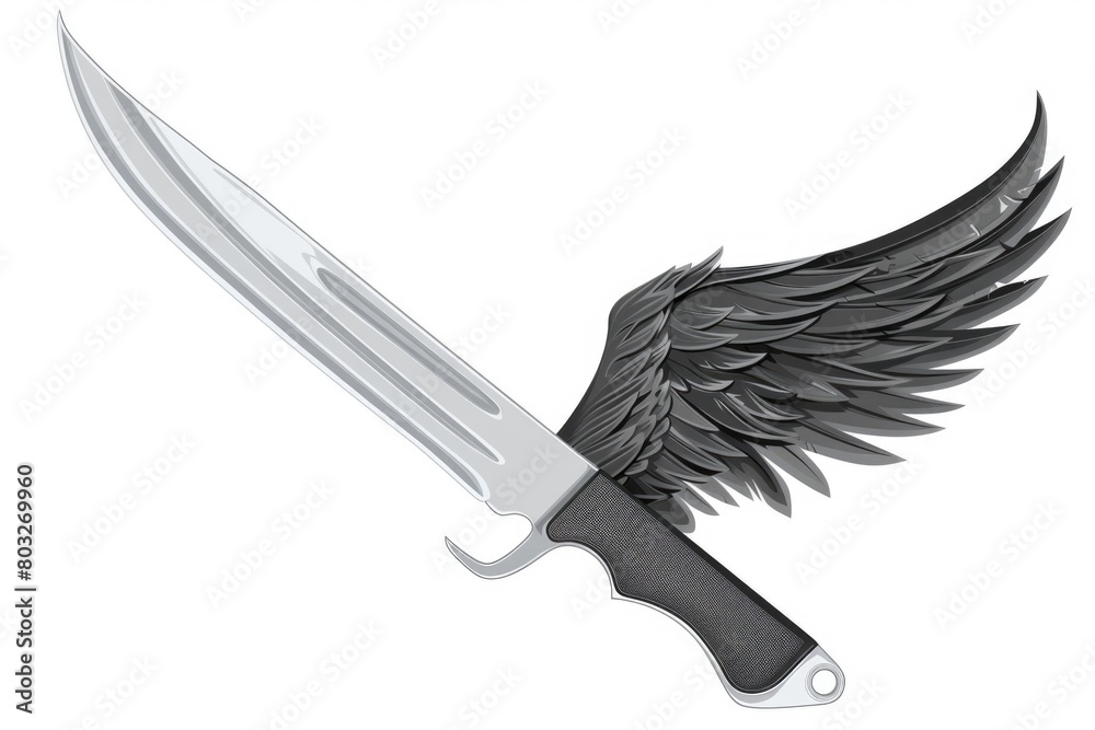 A unique knife with wings, suitable for various concepts A unique knife with wings, suitable for various concepts