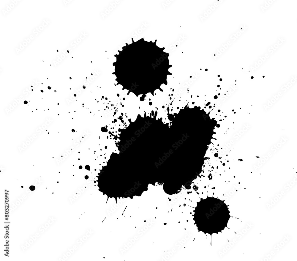 black ink brushed splash splatter grunge graphic element black ink brushed splash splatter grunge graphic element