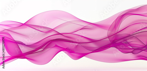 Magenta pink wavy abstract backdrop, sharply defined against a white background, HD quality. © Zara