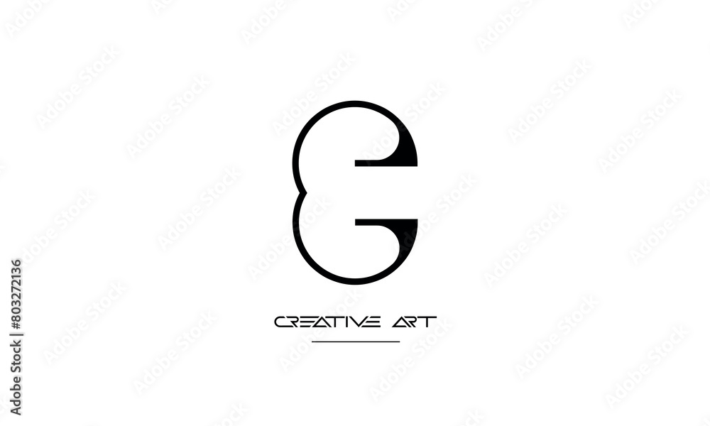 GE, EG, G, E abstract letters logo monogram GE, EG, G, E abstract letters logo monogram