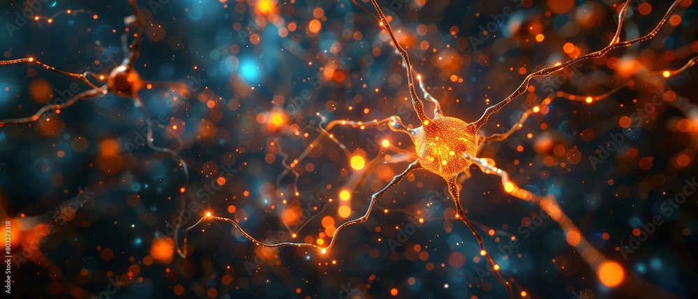 Artistic rendering of a neuron Artistic rendering of a neuron