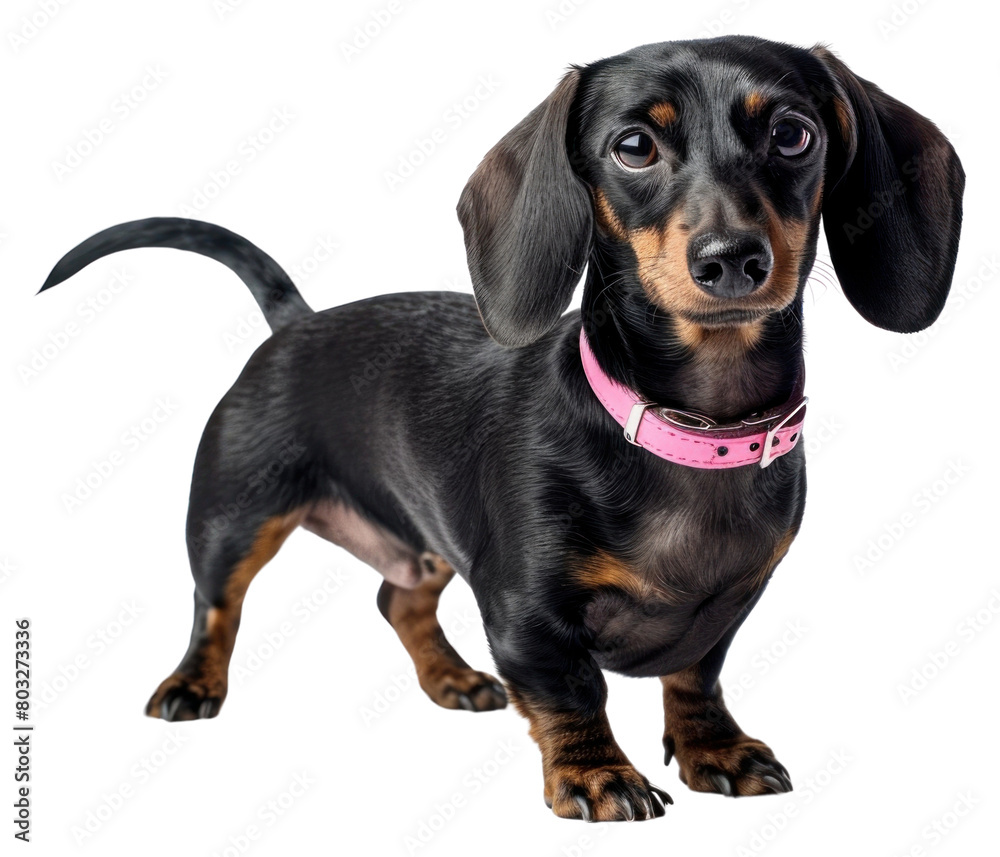 PNG Black dachshund dog animal mammal.
