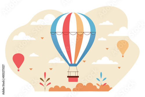 Wallpaper Mural Hot air balloons float gently in a warm twilight sky Torontodigital.ca