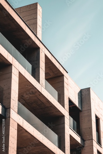 Wallpaper Mural A modern tall building with balconies, suitable for architectural design projects Torontodigital.ca