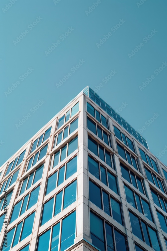A tall building with a clock on top. Suitable for architectural and time-related concepts