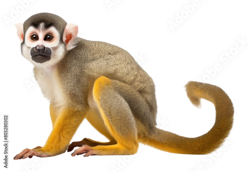 PNG Squirrel Monkey wildlife animal. photo