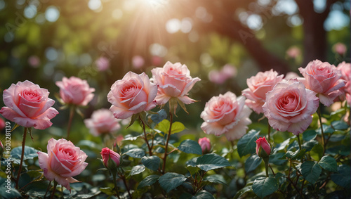 pink flowers in the garden