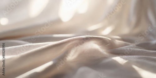 close up of plain white cloth, beautiful white cloth soft vinyl, leather, white background,