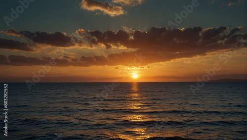 sunset over the sea © shafi