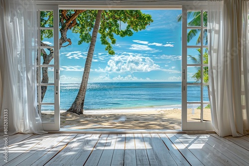 view of beautiful tropical beach  © Mari